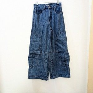 Hot Topic Cargo Chain Ultra Wide Denim Pants Jeans, Mens 28x32